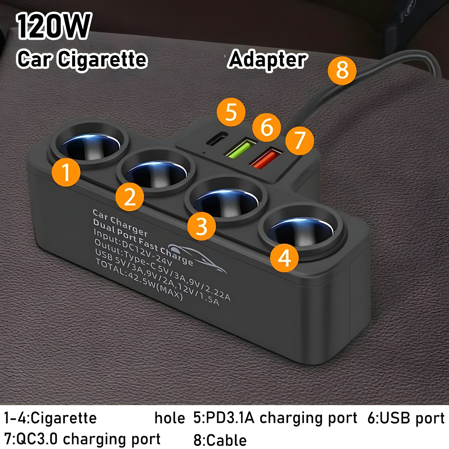 Car Charger Cigarette Lighter